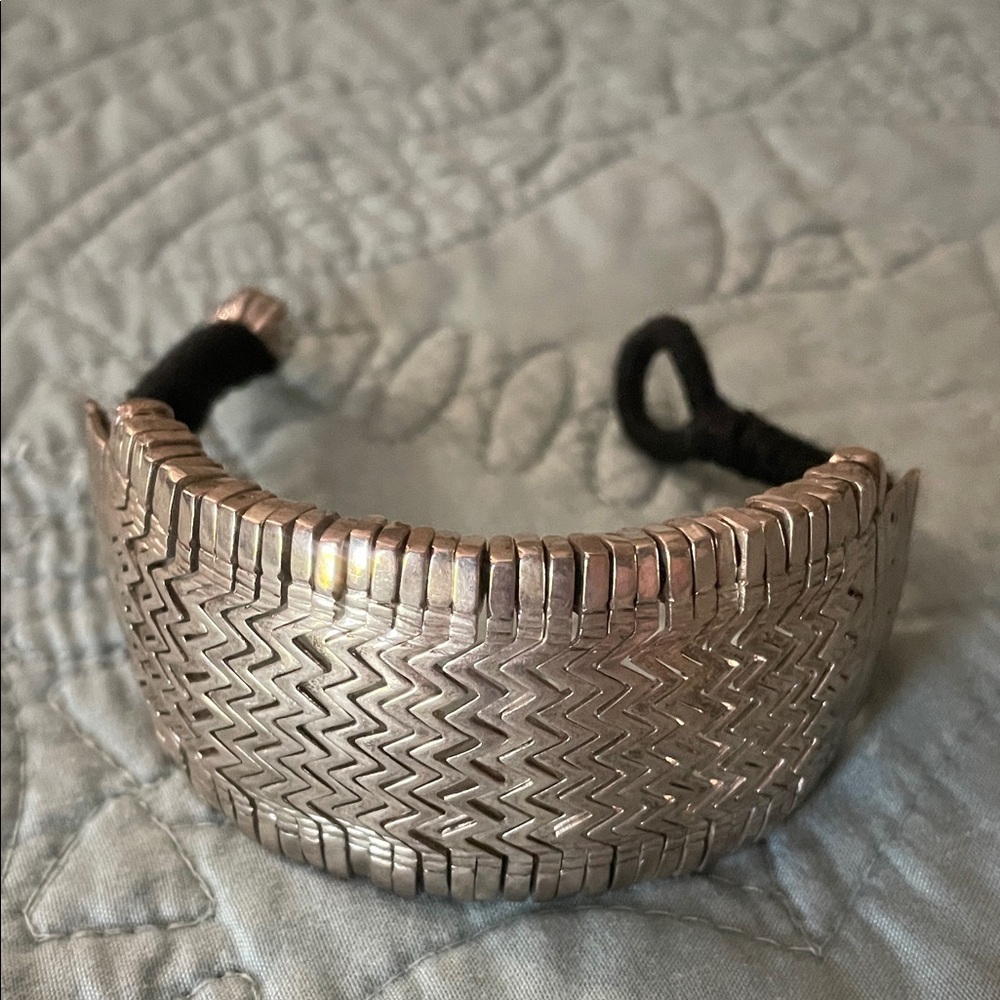 Michael Backman India flexible sterling silver armlet